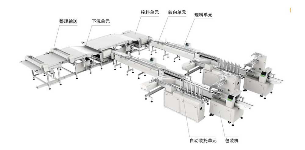 糕点类（装托、不装托二合一）理料包装系统